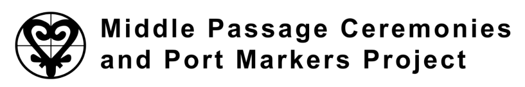 Logo for the Middle Passage Ceremonies and Port Markers Project featuring text and a graphic emblem.